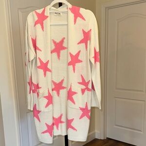 Peach Love California Star Long Cardigan - Size L